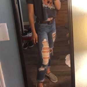 Hollister Distresses Mom Jeans